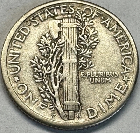 1923 Liberty Mercury Dime - Picture 2 of 2